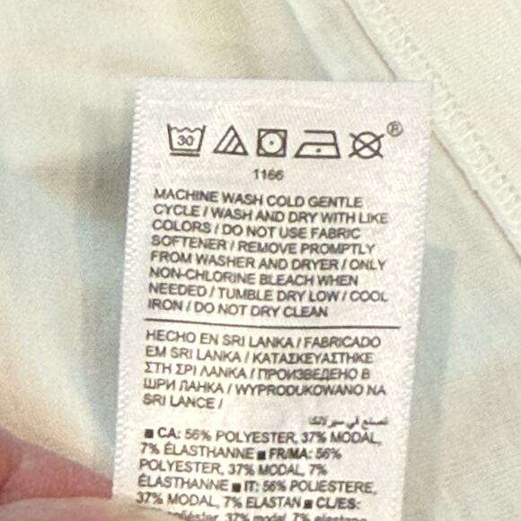 Athleta Air Out Cinch Tee T-Shirt Womens Large Ivory Open Back Breathable NWT - Picture 5 of 13